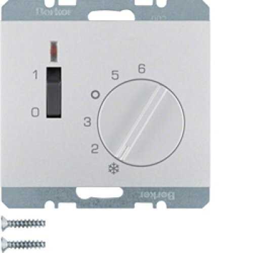 Berker 20307103 Temperaturregler mit Öffner, Zentralstück, Wippschalter und LED K.5 Alu Mesch Shop Berker 20307103 Temperaturregler mit Öffner, Zentralstück, Wippschalter und LED K.5 Alu Mesch Shop